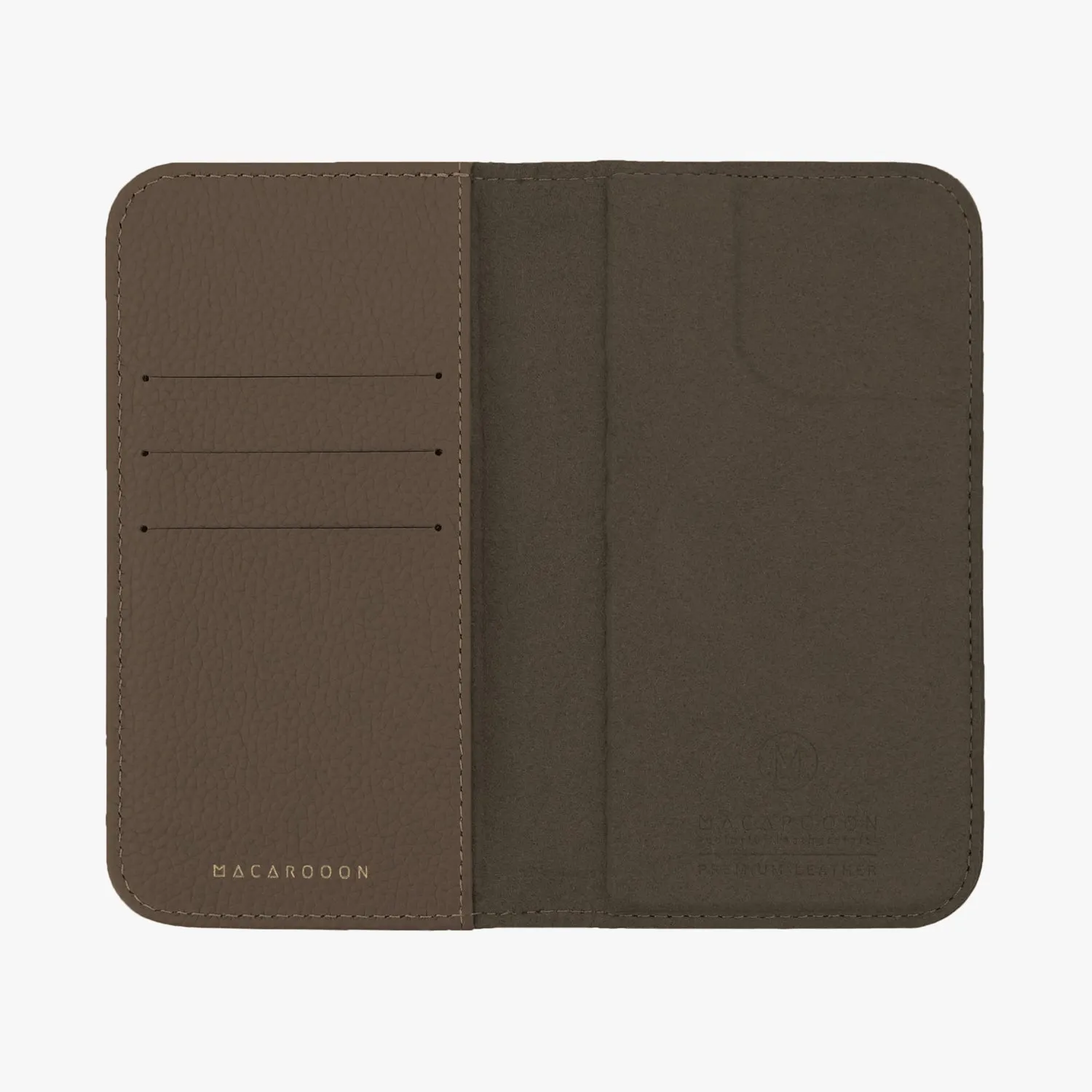 iPhone 15 Plus MagSafe Leather Flip Cover with Leather Case