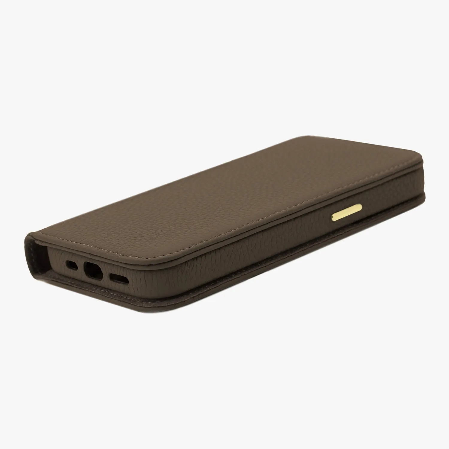 iPhone 15 Plus MagSafe Leather Flip Cover with Leather Case