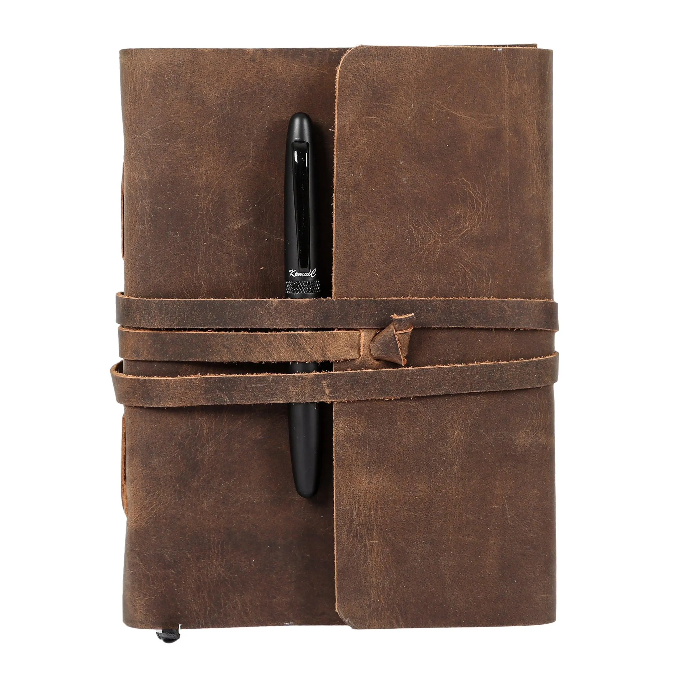 Leather Journal Lined Paper with Luxury Pen Handmade Leather Journal/Writing Notebook Diary/Bound Daily Notepad for Men & Women Medium, Writing pad Gift for Artist, Sketch (Brown Tan, 8 x 6 Inches)