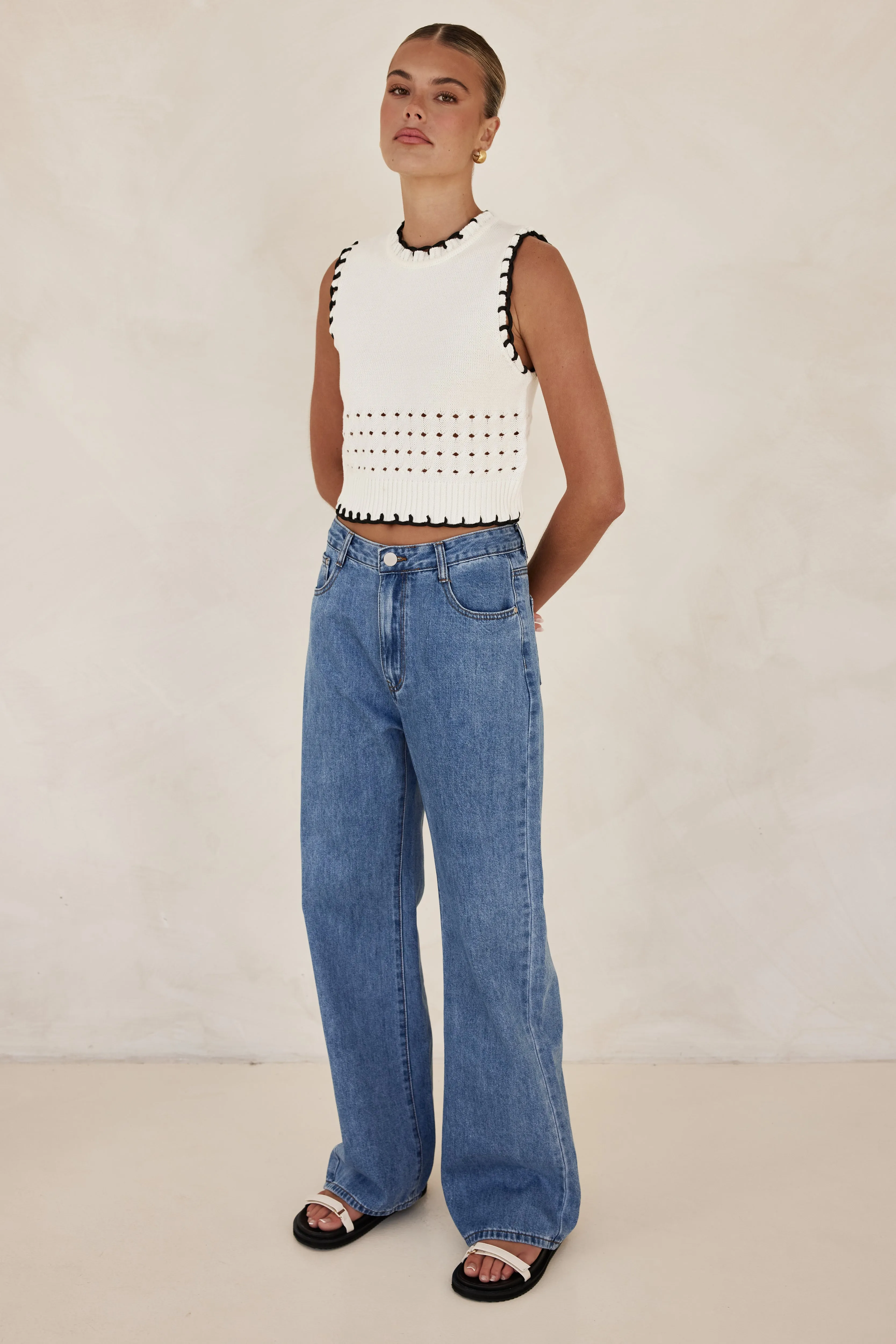 Lillie Knit Top (White)