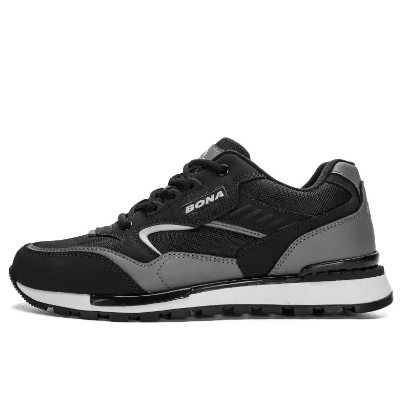 Men's Cotton Round Toe Lace-up Closure Sports Wear Sneakers