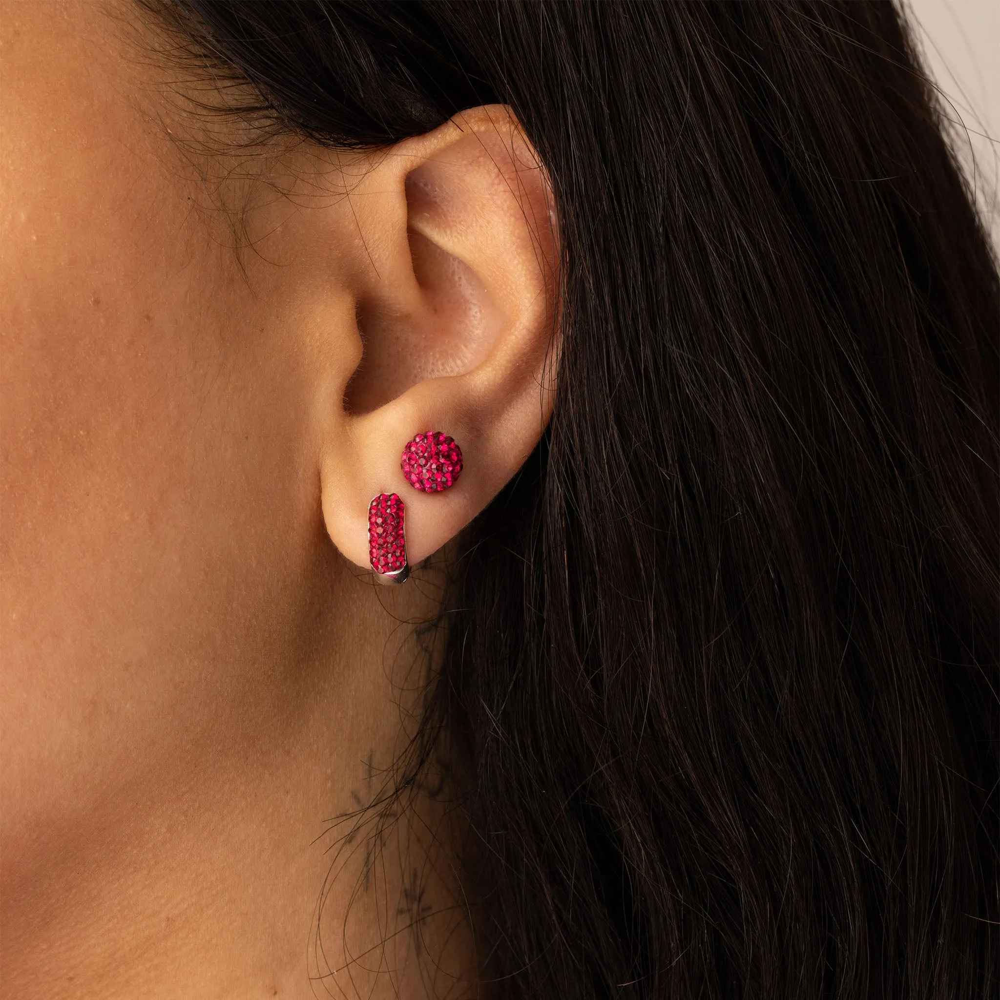 Mini Birthstone Sparkle Hoops