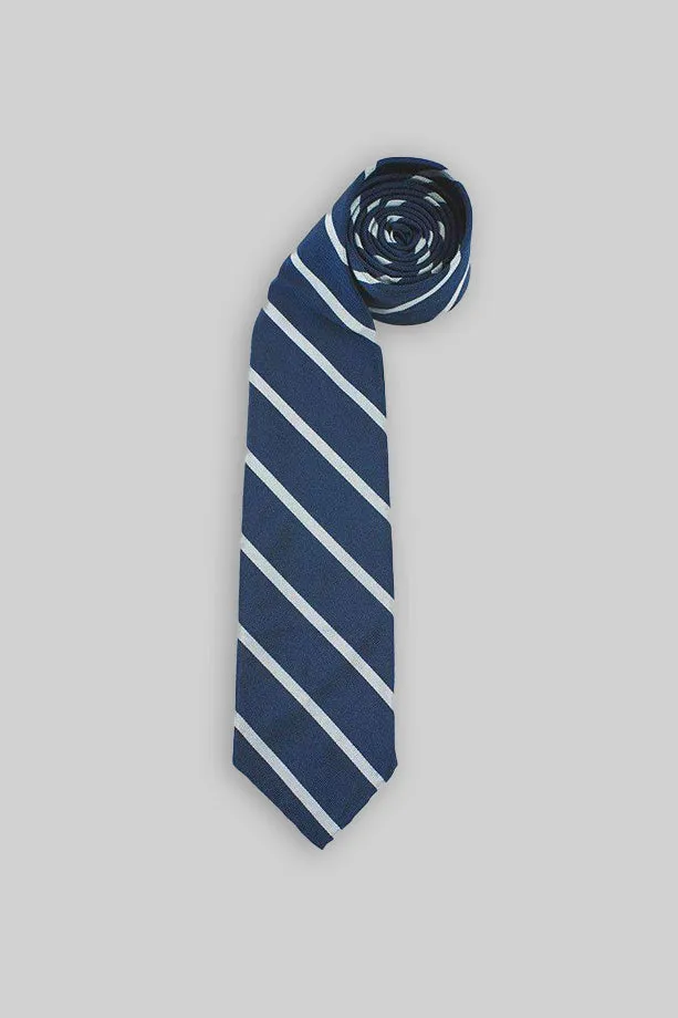 NAVY MOGADOR WITH SILVER STRIPE