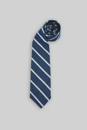 NAVY MOGADOR WITH SILVER STRIPE