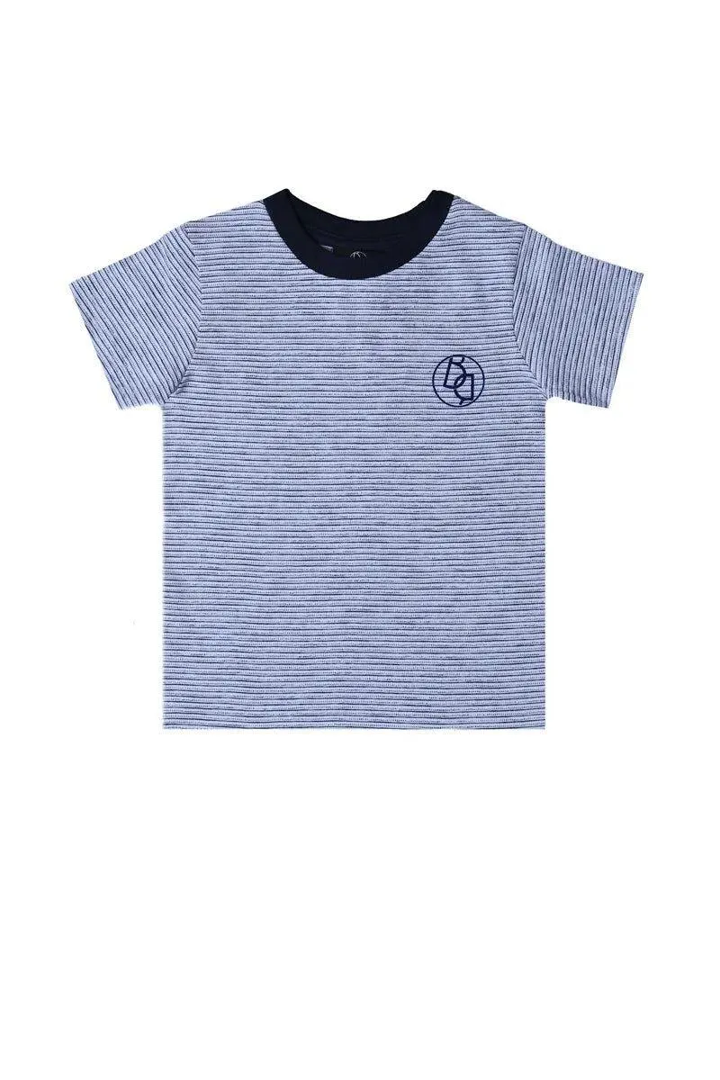 Navy-White Jacquard Strip