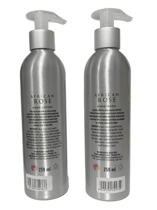Pepper Tree African Rose Hand Wash & Lotion Set of 2 - 250ml