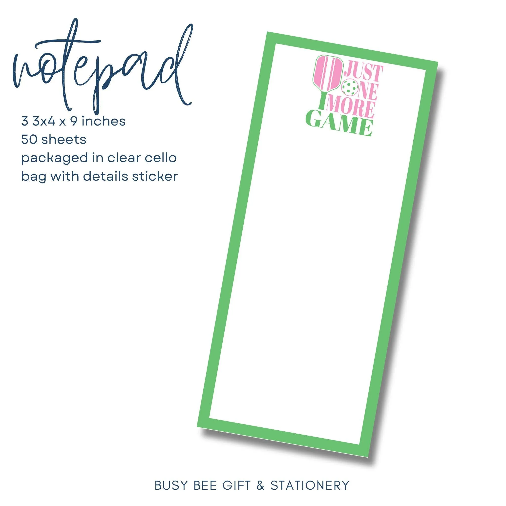 PickleBall Notepad