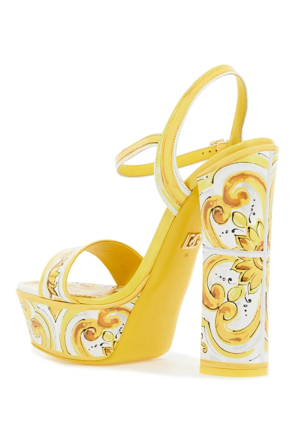 SHINY LEATHER PLATFORM SANDALS WITH MAI