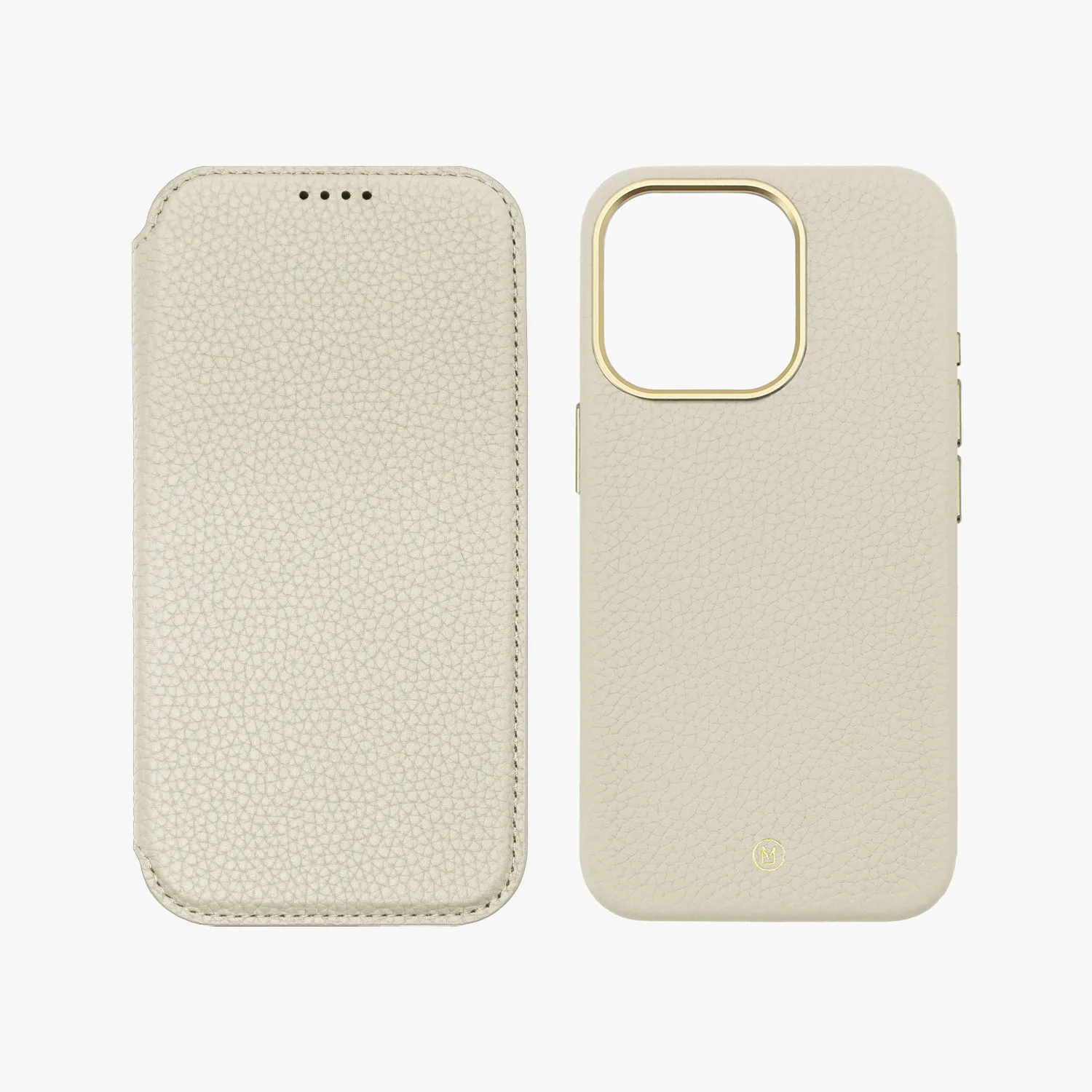Sleek iPhone 14 Pro Max MagSafe Leather Flip Cover with Leather Case