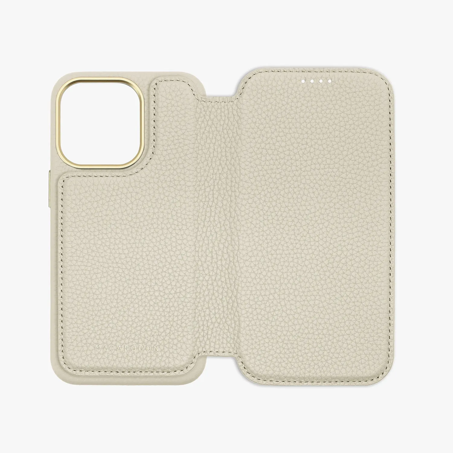 Sleek iPhone 14 Pro Max MagSafe Leather Flip Cover with Leather Case