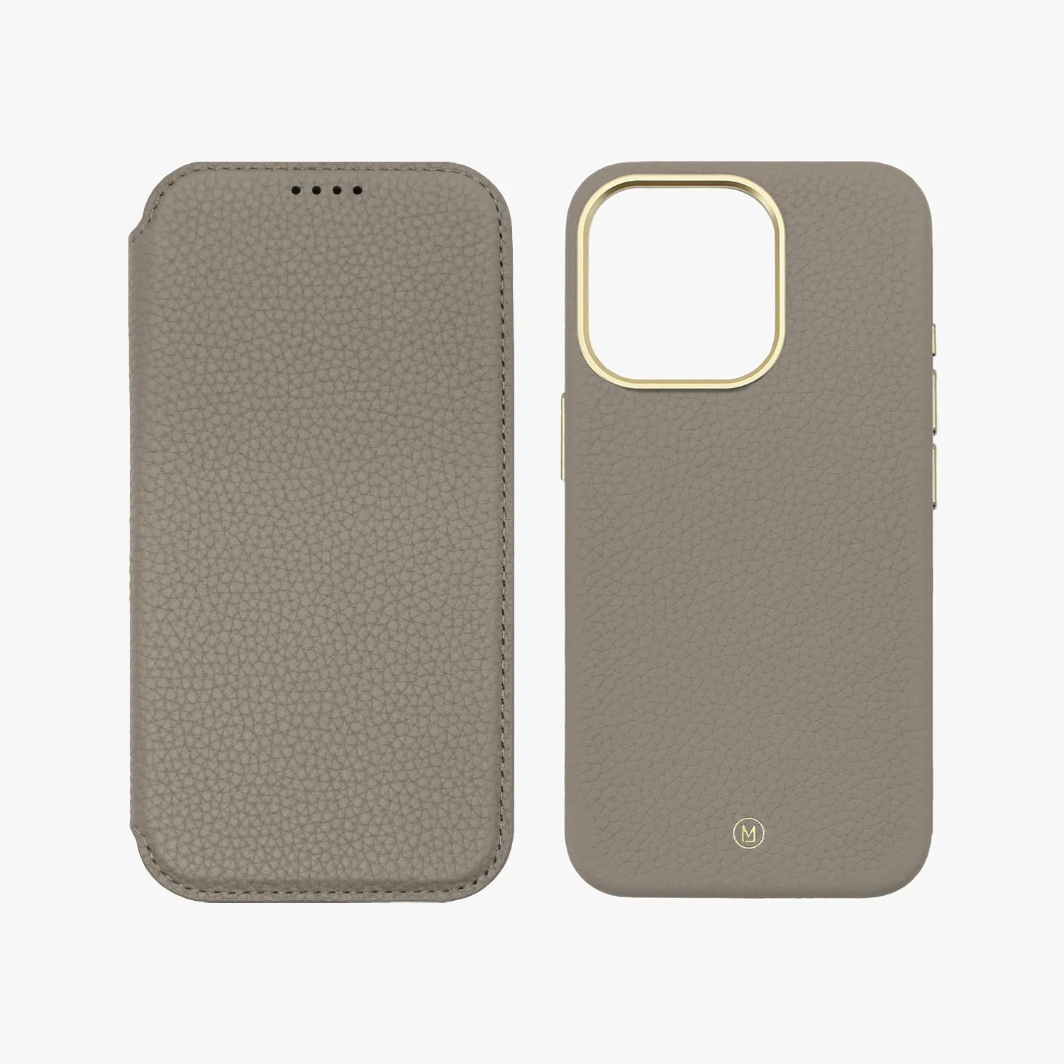 Sleek iPhone 14 Pro Max MagSafe Leather Flip Cover with Leather Case