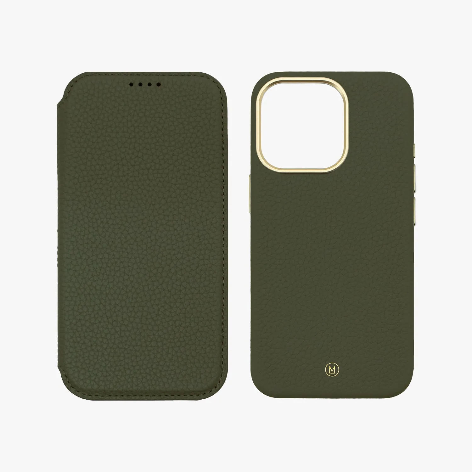 Sleek iPhone 14 Pro Max MagSafe Leather Flip Cover with Leather Case