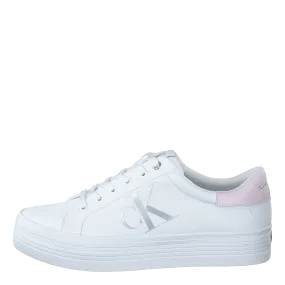 Vulcanized Platform Laceup White
